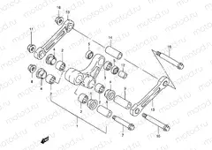 35A - REAR CUSHION LEVER (MODEL W/X)