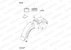 36 - REAR FENDER (MODEL V/W/X)