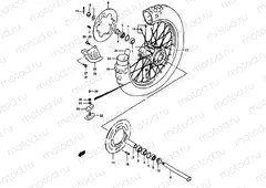 36 - REAR WHEEL (MODEL T/V/W/X)