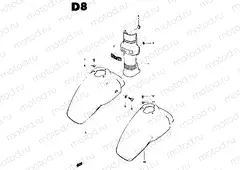 37 - FRAME HEAD COVER - FRONT FENDER