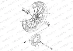 37 - FRONT WHEEL (DR-Z125LK3/LK4/LK5/LK6/LK7)
