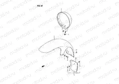 37 - HEADLAMP HOUSING - FRONT FENDER (E15/E16/E24/E75/E77)