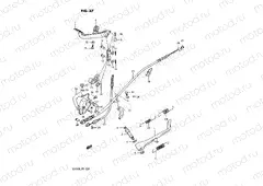 37 - PROP STAND - REAR BRAKE (MODEL G,F.NO.100210~,MODEL H/J/K/L/M)