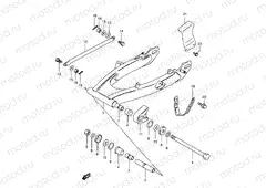 38 - REAR SWINGING ARM (MODEL T/V/W/Y)