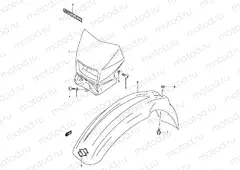 38C - FRONT FENDER (DR-Z400EK2/EK3/EK4 E24)