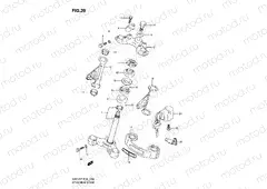 39 - STEERING STEM (MODEL V/W/X)