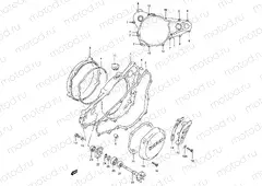 4 - CRANKCASE COVER- WATER PUMP