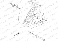 40 - FRONT WHEEL (MODEL V/W/X)