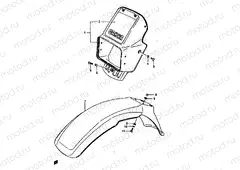 42 - HEADLAMP HOUSING - FRONT FENDER (DR500RG)
