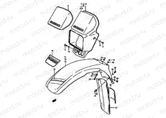 42 - HEADLAMP HOUSING-FRONT FENDER (MOD.F/G/H E15,16,17,18,22,24)