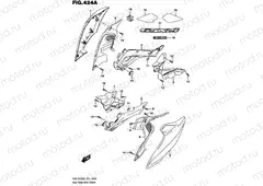 424A - FUEL TANK SIDE COVER (GSX-S125MLL8 P21)