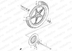 42A - FRONT WHEEL (GN250EM/ER)