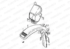 42A - HEADLAMP HOUSING-FRONT FENDER (MODEL J/K E15,16,17,18,22,24)