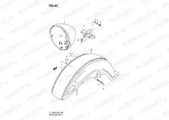 43 - FRONT FENDER (MODEL K5/K6/K7/K8)
