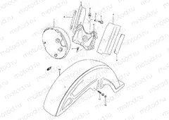 43 - FRONT FENDER (MODEL W/X)