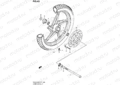 43 - FRONT WHEEL (EN125-2AK3/-2AK7/-2AK8)