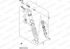 43 - REAR SHOCK ABSORBER (RM-Z250L4 E03)