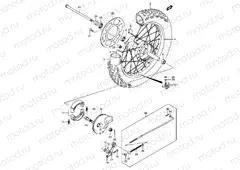 43 - REAR WHEEL (DR-Z125K3)