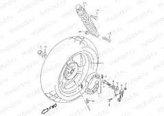 43 - REAR WHEEL (MODEL V/W AND MODEL AY50 X/Y)