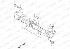 44 - REAR CALIPER (MODEL AY50W/WR X/Y/K1)