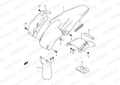 44 - REAR FENDER (MODEL Y/K1/K2/K3)