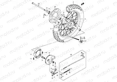 44 - REAR WHEEL (DR-Z125LK3)
