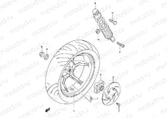 44A - REAR WHEEL (MODEL AY50WK4)