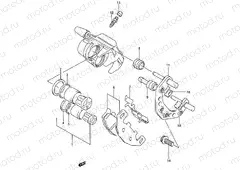 45 - FRONT CALIPER (MODEL K/L/M/N/P/R/S)