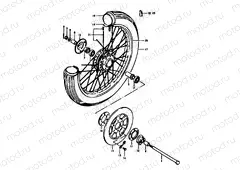 45 - FRONT WHEEL (GS400C,N)