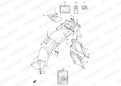 45 - REAR FENDER - LABEL (MODEL L/M/N/P/R)