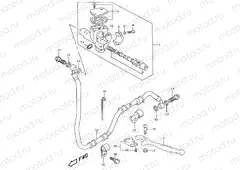 45 - REAR MASTER CYLINDER (MODEL AY50W/WR X/Y/K1)