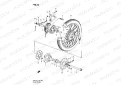 45 - REAR WHEEL (GN125V/W/X/Y/K1)