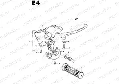 46 - FRONT BRAKE LEVER - SWITCH (CS50DD, CS50GD)