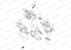 46 - FRONT CALIPER (MODEL K/L/M/N/P/R/S)