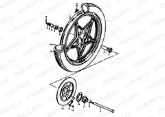 46 - FRONT WHEEL (GS400EC,EN)