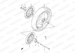 46A - FRONT WHEEL (MODEL K/L/M/N/P/R/S/T)
