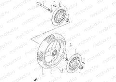 48 - FRONT WHEEL (GSF1200T/V/W/X/Y/ST/SV/SW/SX/SY)