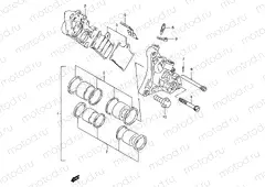 49A - FRONT CALIPER (GSF1200SAV/SAW/SAX/SAY)