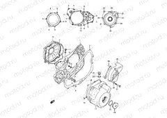 5 - CRANKCASE COVER (DR-Z4OOY/K1/K2/K3/K4)