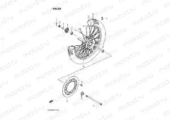 50 - FRONT WHEEL (VS750GLF/GLFG/GLPG)