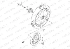 51A - FRONT WHEEL (MODEL N/P/R/T/V)