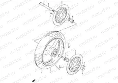 52 - FRONT WHEEL (MODEL T/V)