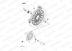 52 - FRONT WHEEL (VS750GLEFG/GLEPG)
