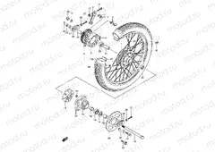 52 - REAR WHEEL(GN250 F/J/K/L/M/N/P/R)