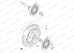 54 - FRONT WHEEL (GSX-R600K4/U2K4/U3K4/K5/U2K5/U3K5)