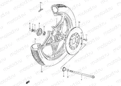 54 - FRONT WHEEL (SEE NOTE)
