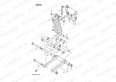 54 - REAR CUSHION LEVER (MODEL M)