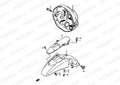 55 - HEADLAMP HOUSING - FRONT FENDER (GSX1100EE/EF/EG)