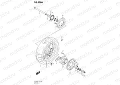 550A - REAR WHEEL (SV650A,SV650AU)