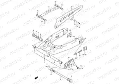 56 - REAR SWINGING ARM (GSF1200T/V/W/X/Y/ST/SV/SW/SX/SY)
